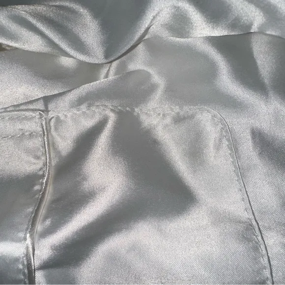 White Silk PJ Set