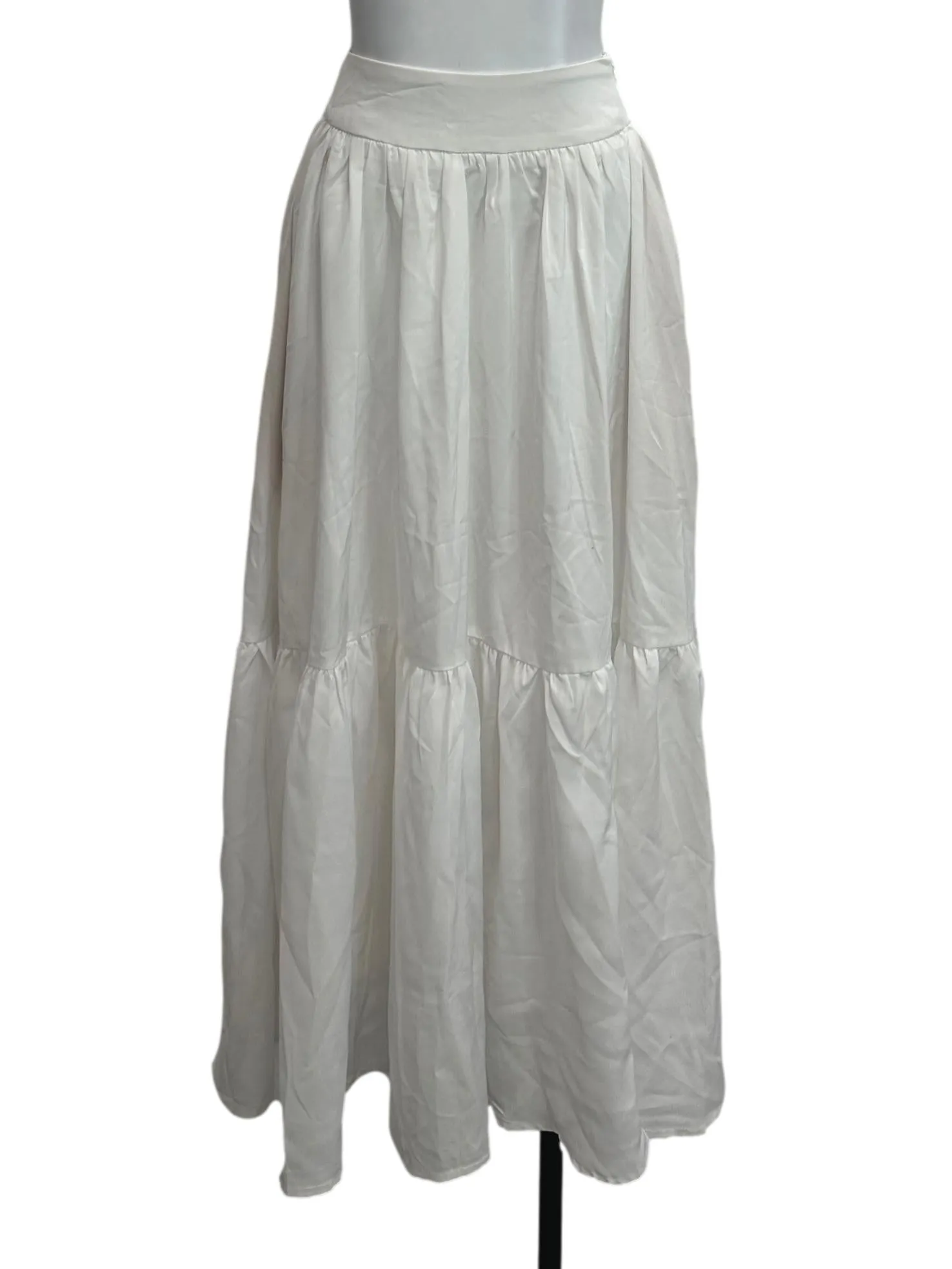 White Tiered Skirt