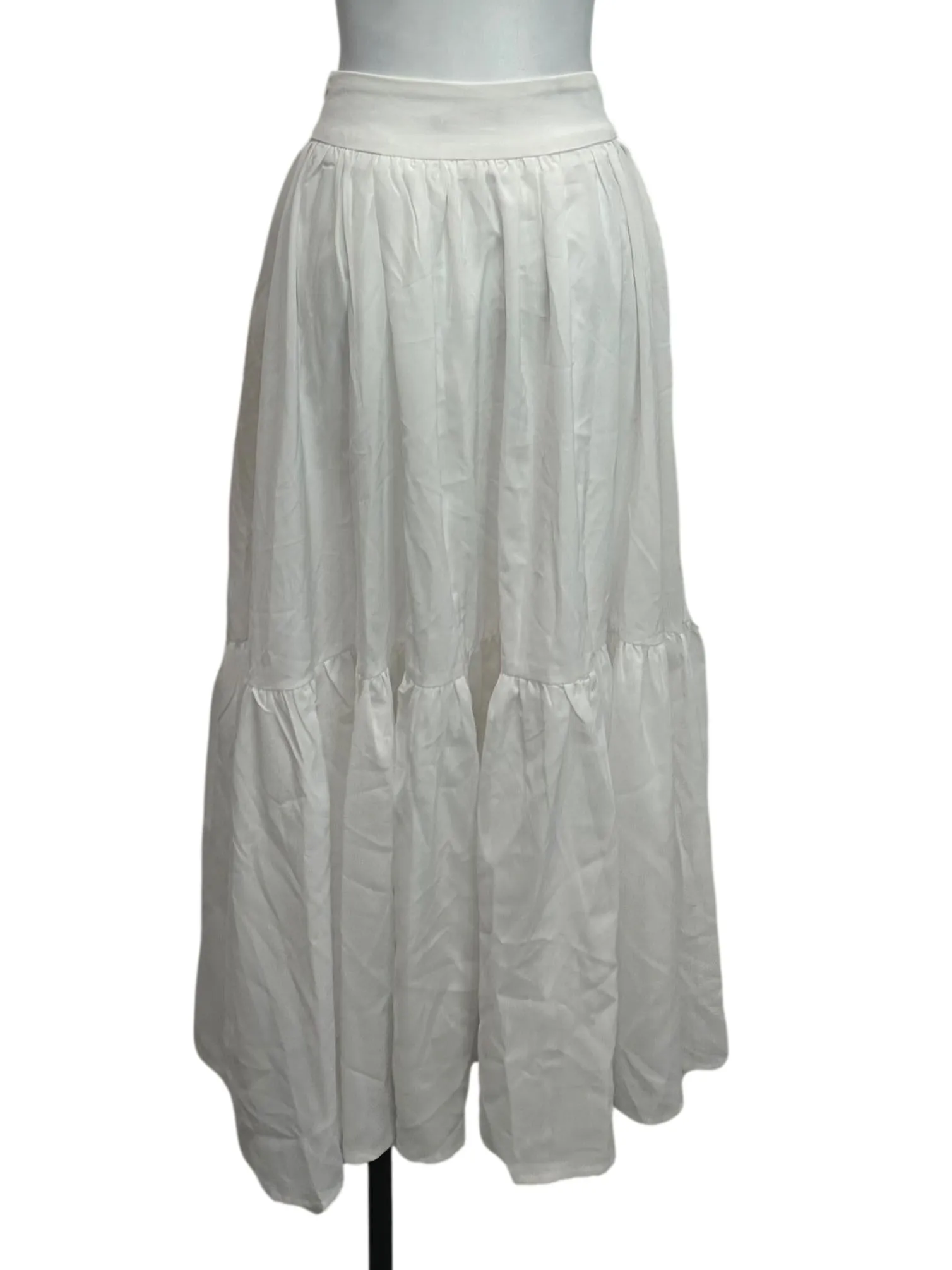 White Tiered Skirt