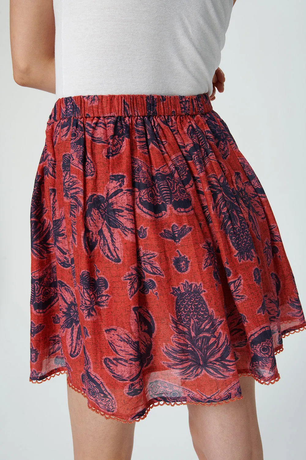 Willow Skirt - Crafty Flower Red