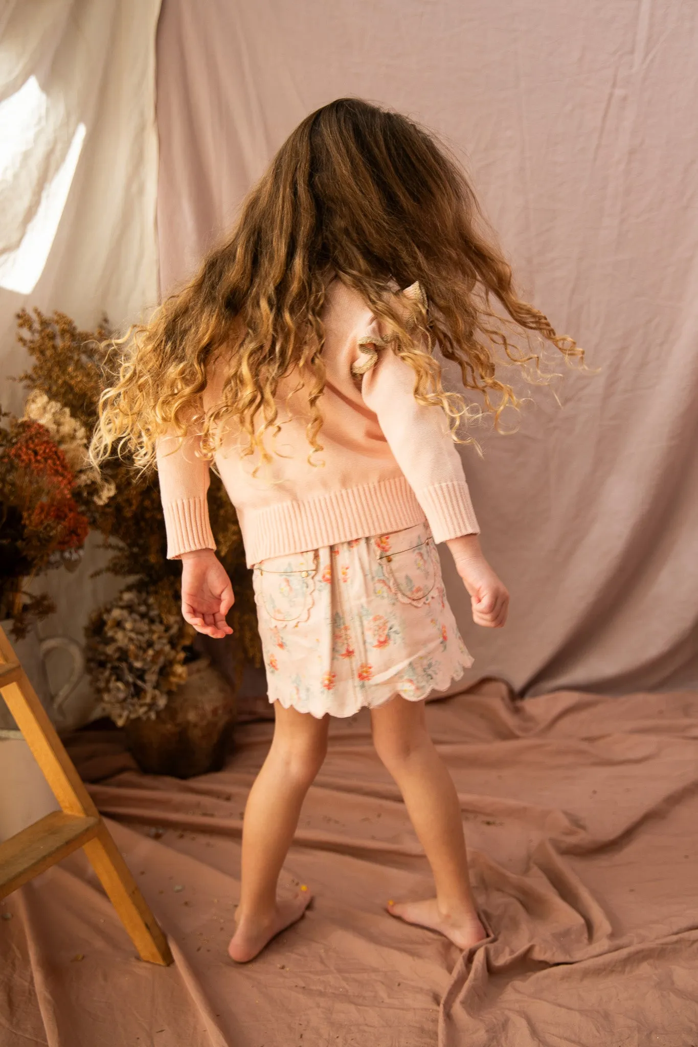 Willow Skirt-VoVo Pink Country Garden