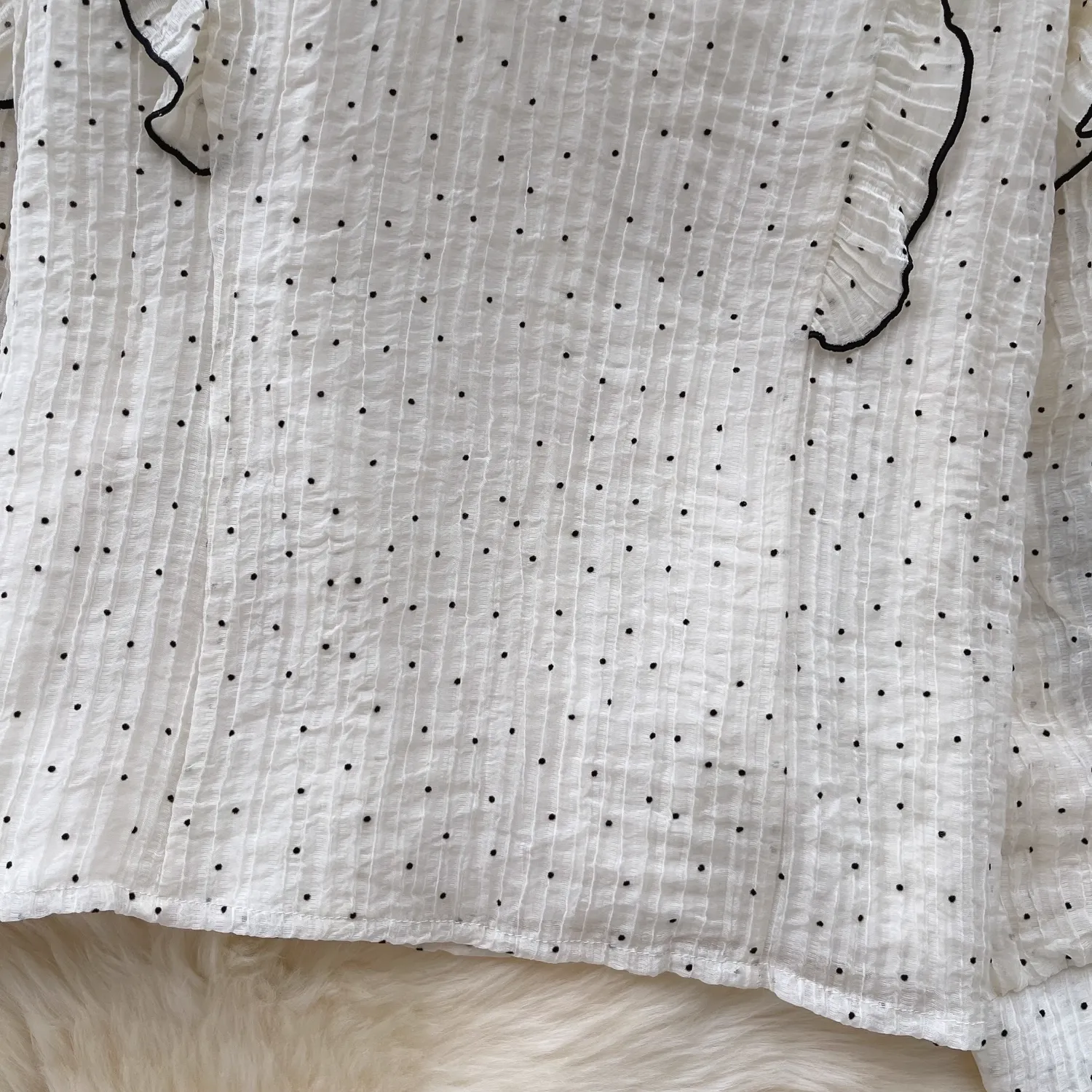 Women's autumn polka dot blouses