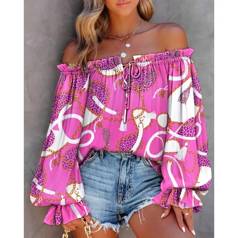 women's blouse long sleeve blouses printing vintage style ditsy floral