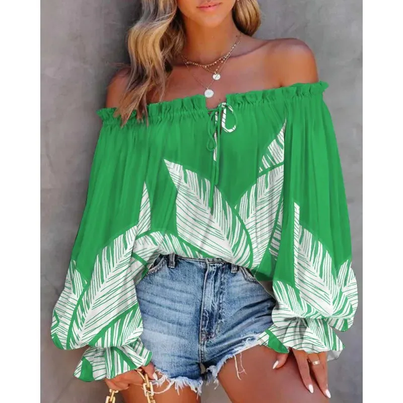 women's blouse long sleeve blouses printing vintage style ditsy floral