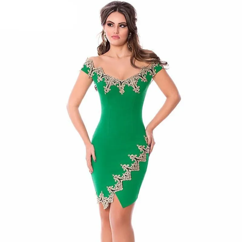 Womens Elegant Off Shoulder Mini Dress Black Lace Applique Bodycon Pencil Dresses Slim LC22715 Vestidos