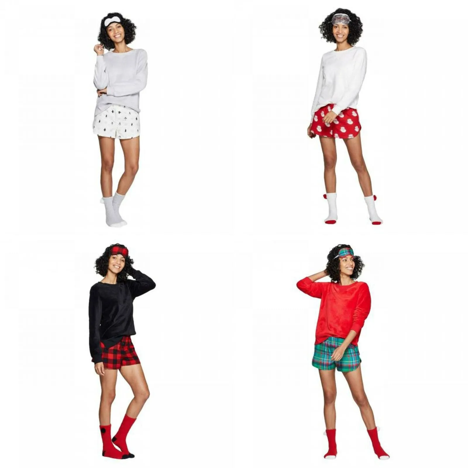 Wondershop Women's 4 Piece Pajama Set