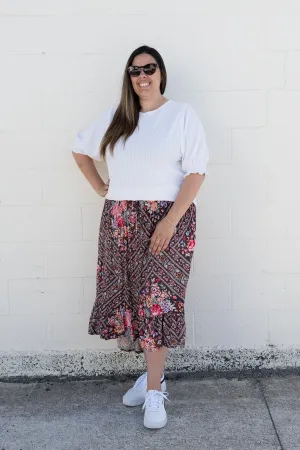 Woodland Floral -  Magnolia Maxi Skirt