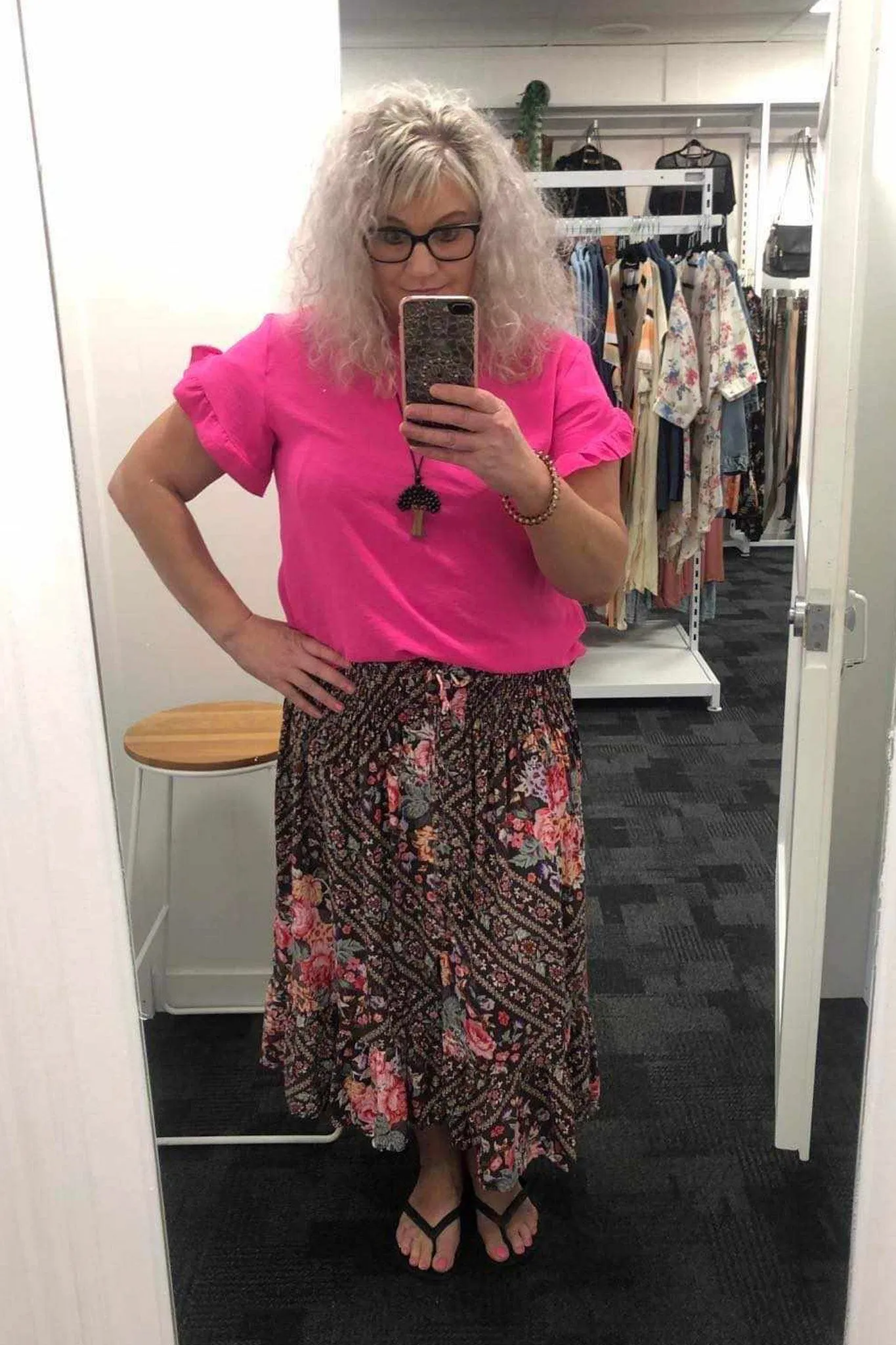 Woodland Floral -  Magnolia Maxi Skirt