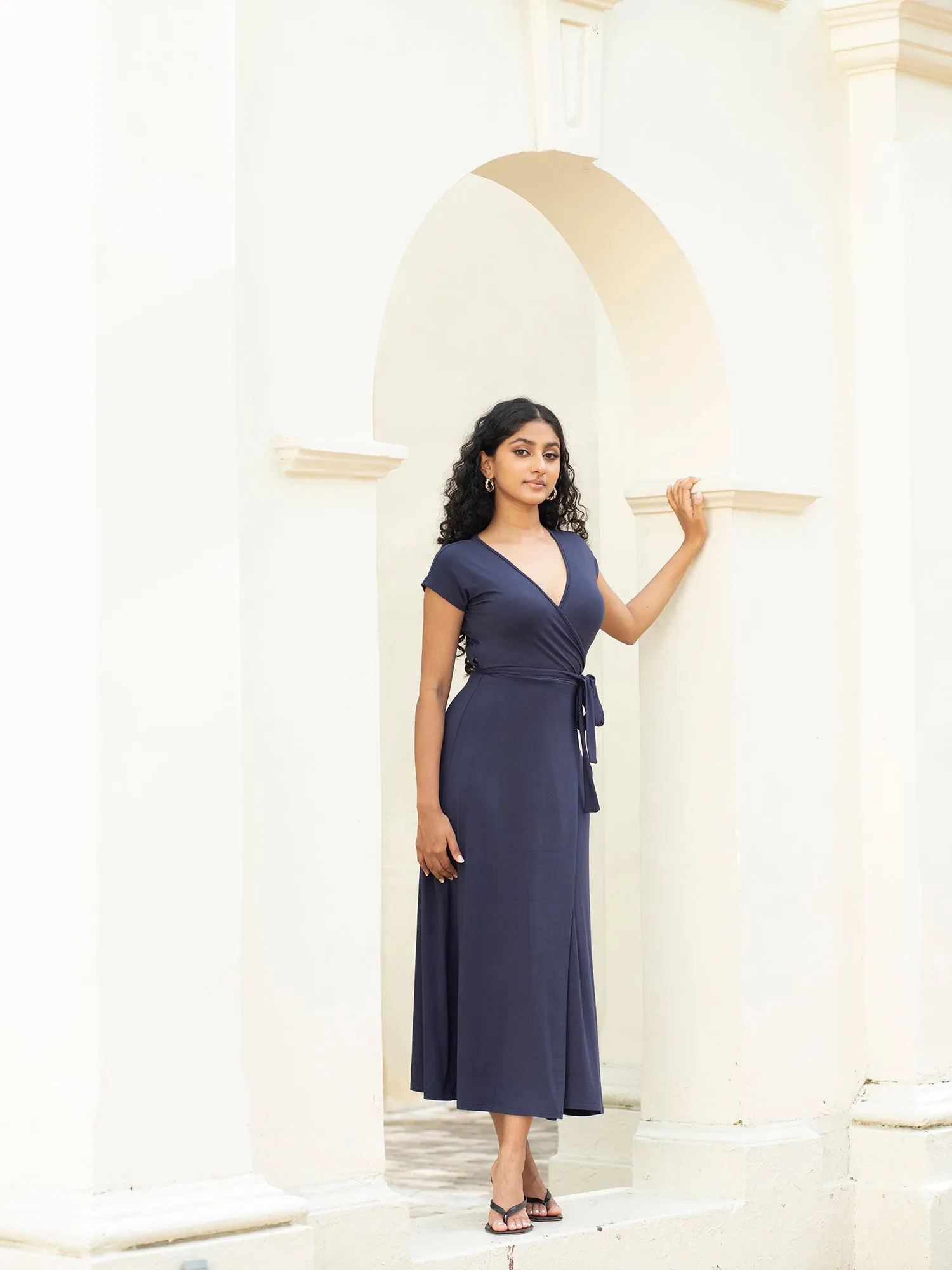 Wrap Midi Dress