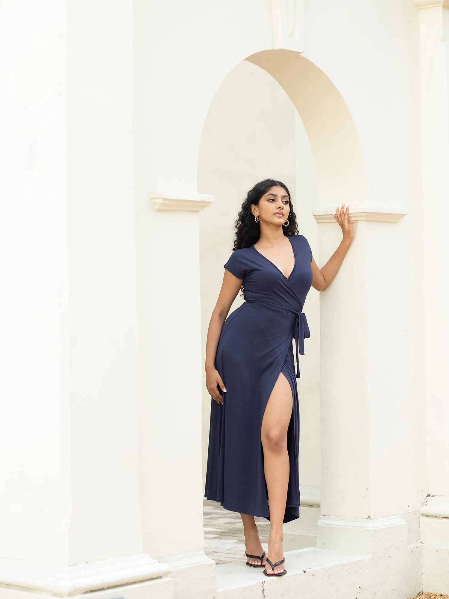 Wrap Midi Dress