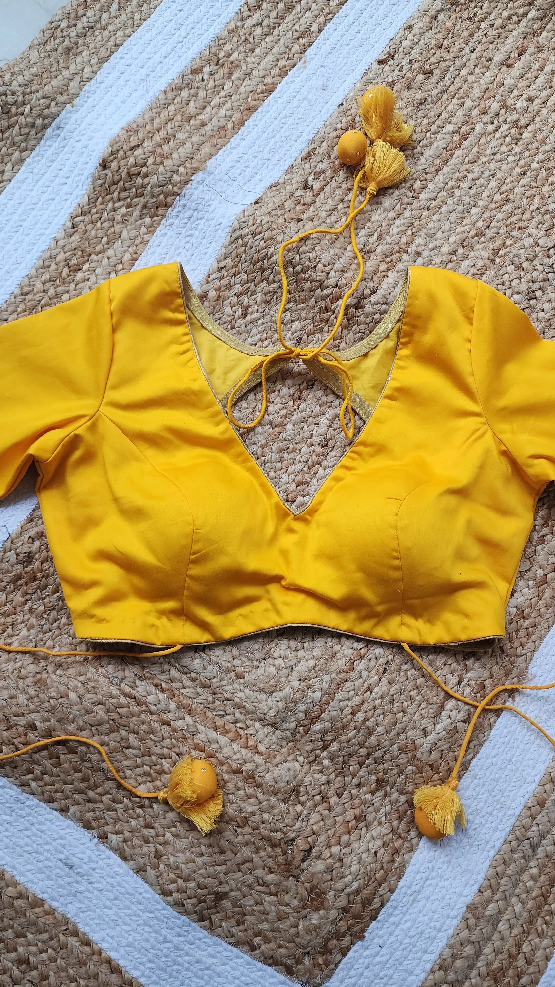 Yellow Cottonsilk Blouse