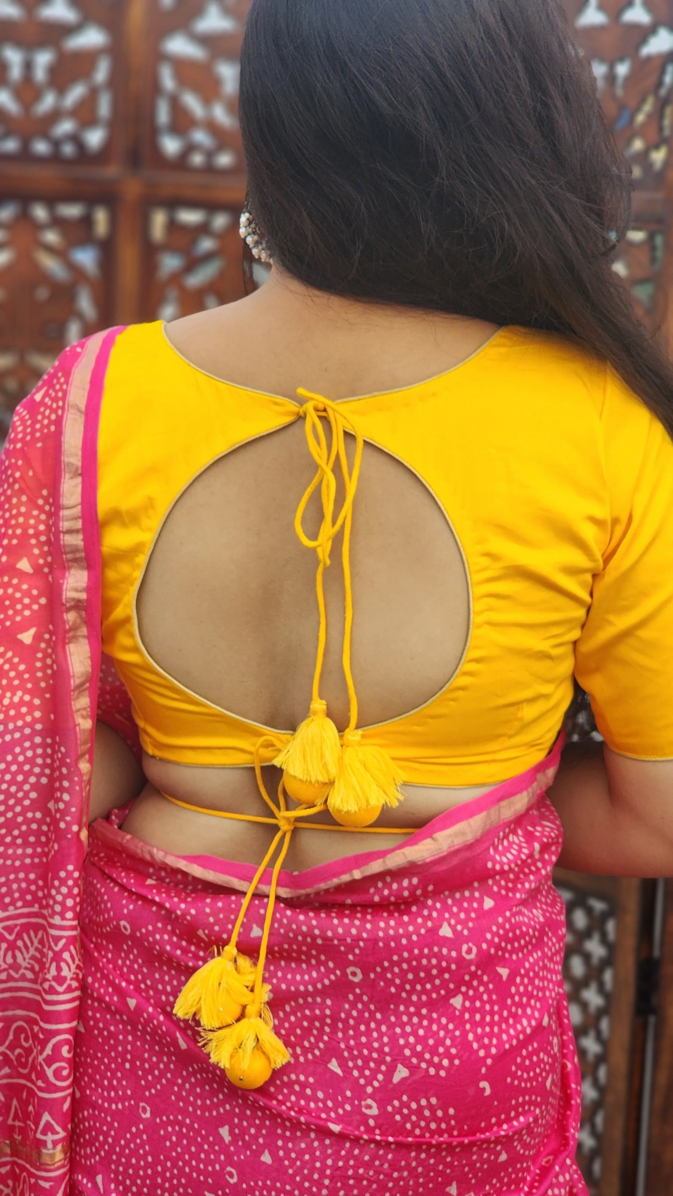 Yellow Cottonsilk Blouse