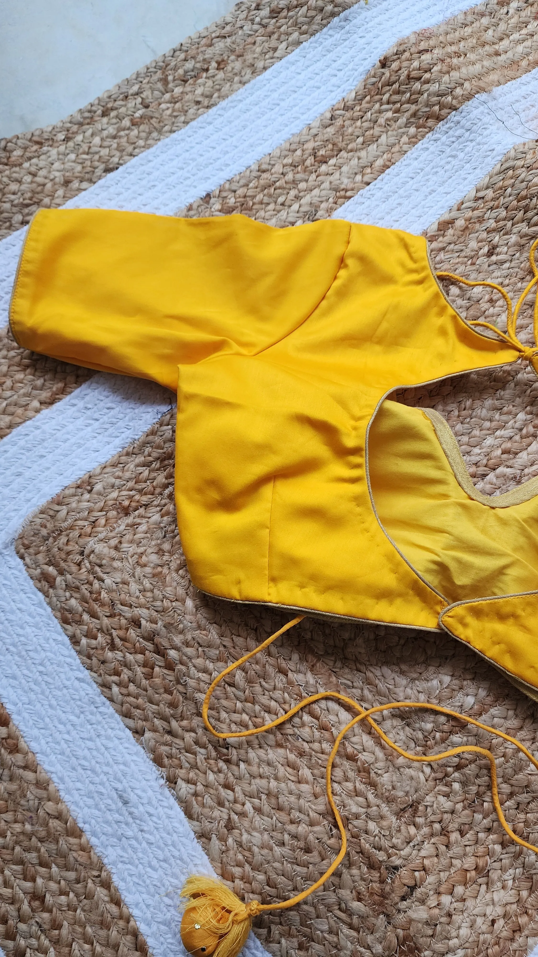 Yellow Cottonsilk Blouse