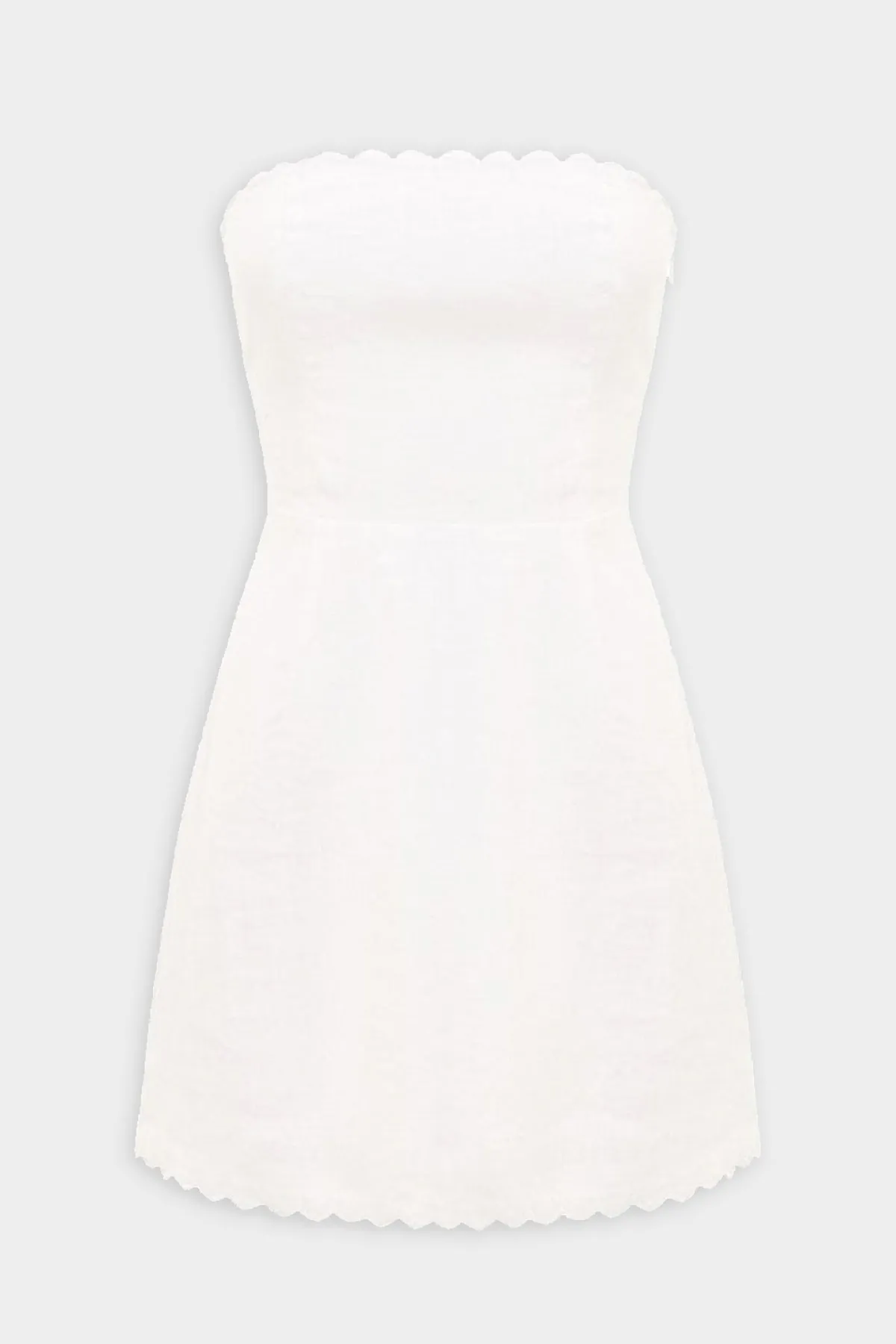 Zayla Strapless Mini Dress in Ivory