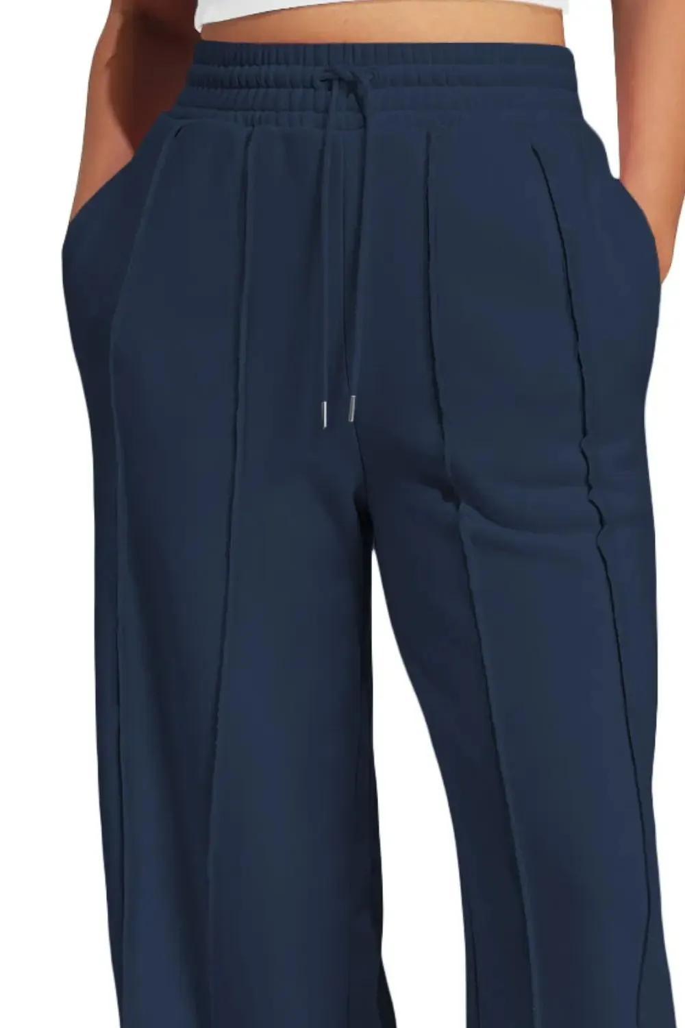 'Zelle' Drawstring Wide Leg Active Pants
