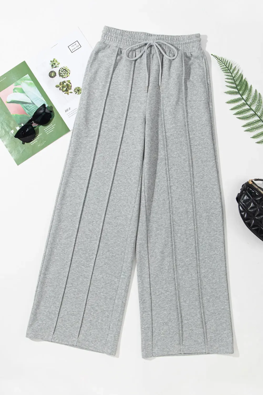 'Zelle' Drawstring Wide Leg Active Pants