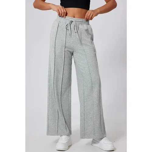 'Zelle' Drawstring Wide Leg Active Pants